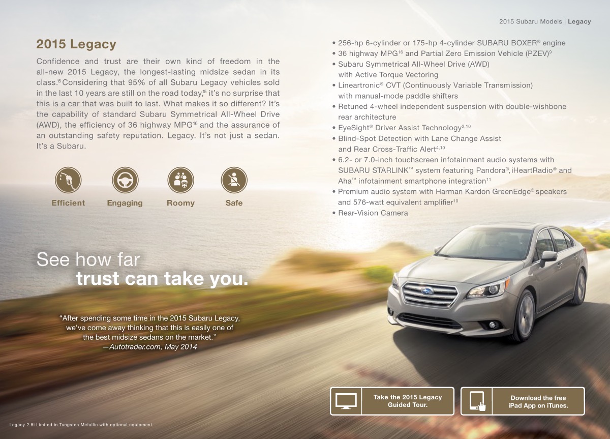 2015 Subaru Brochure Page 6